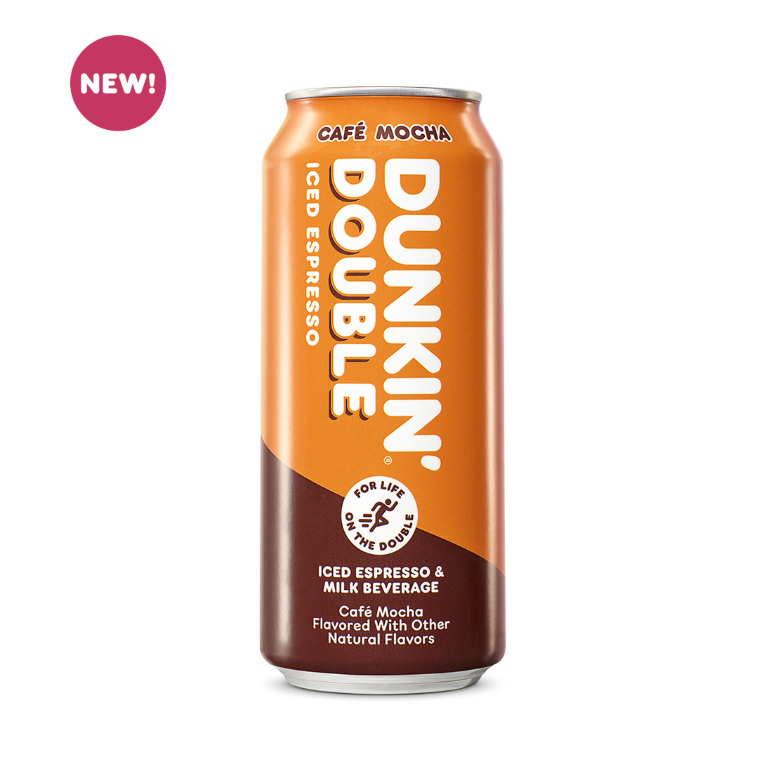 A 15 oz can of Dunkin' Double Mocha