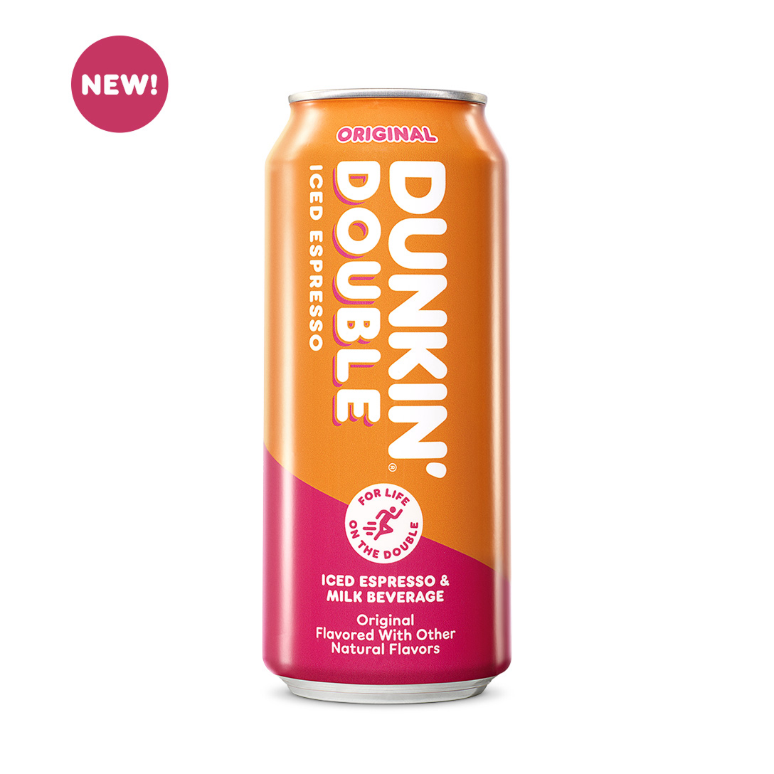 a 15 oz can of Dunkin' Double Original Iced Espresso 