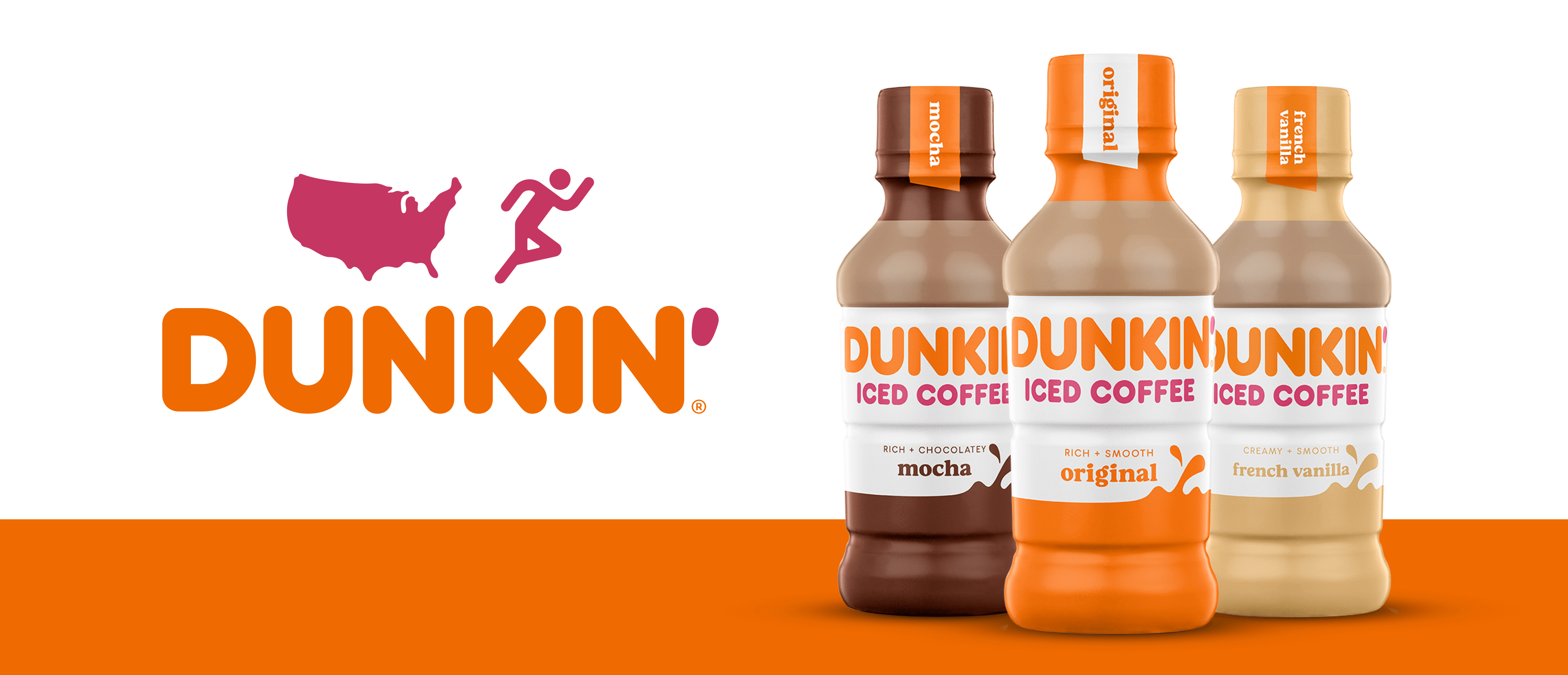 3 bottles of Dunkin coffee