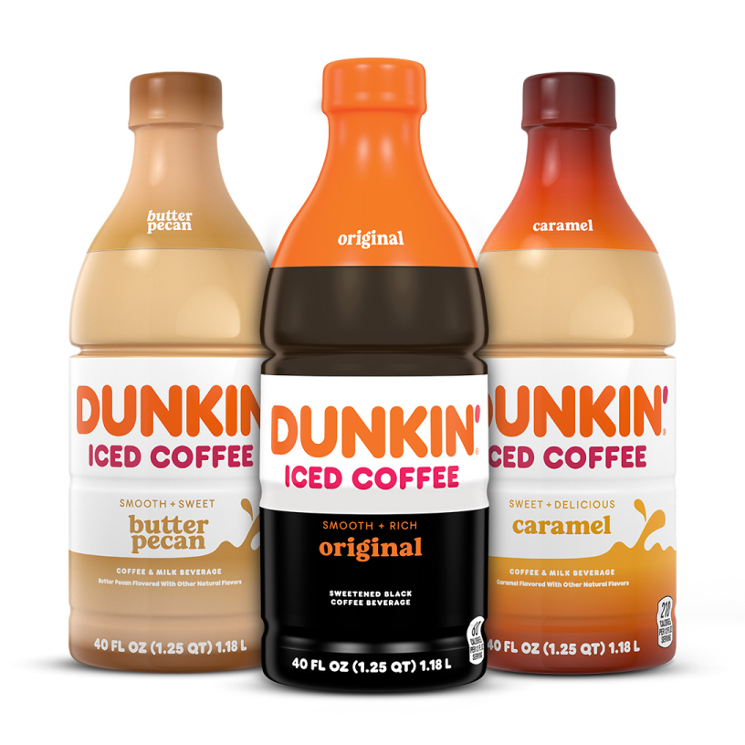 two cans of dunkin coffee